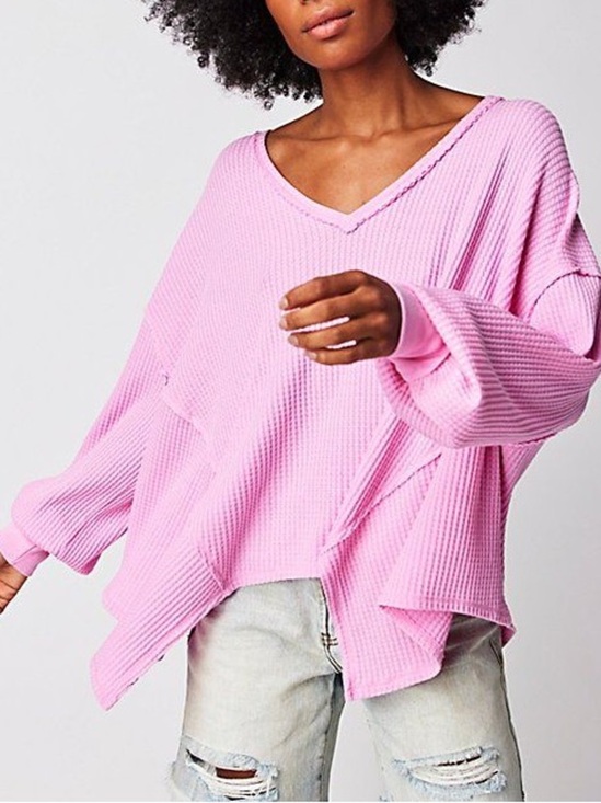 Free People Tops - We The Free People Coraline Thermal Top Oversized Waffle Knit Swing long sleeve
